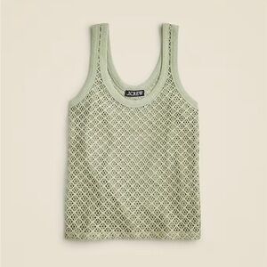 J. Crew Pale Green Crochet Tank Top